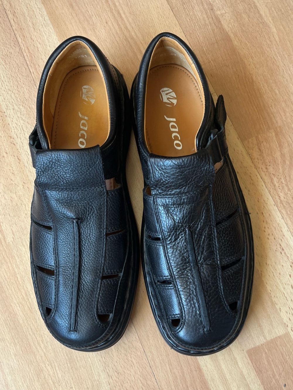 Marc By Marc Jacobs Men’s Black Leather Fisherman Sandals Sz 47